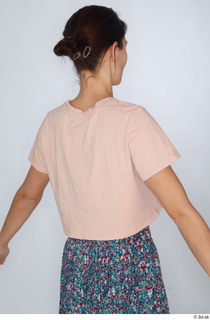 Cynthia casual dressed pink crop t shirt upper body 0006.jpg